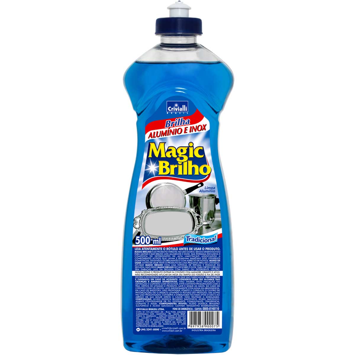 Limpa Inox e Alumínio Crivialli Magic Brilho 500ml
