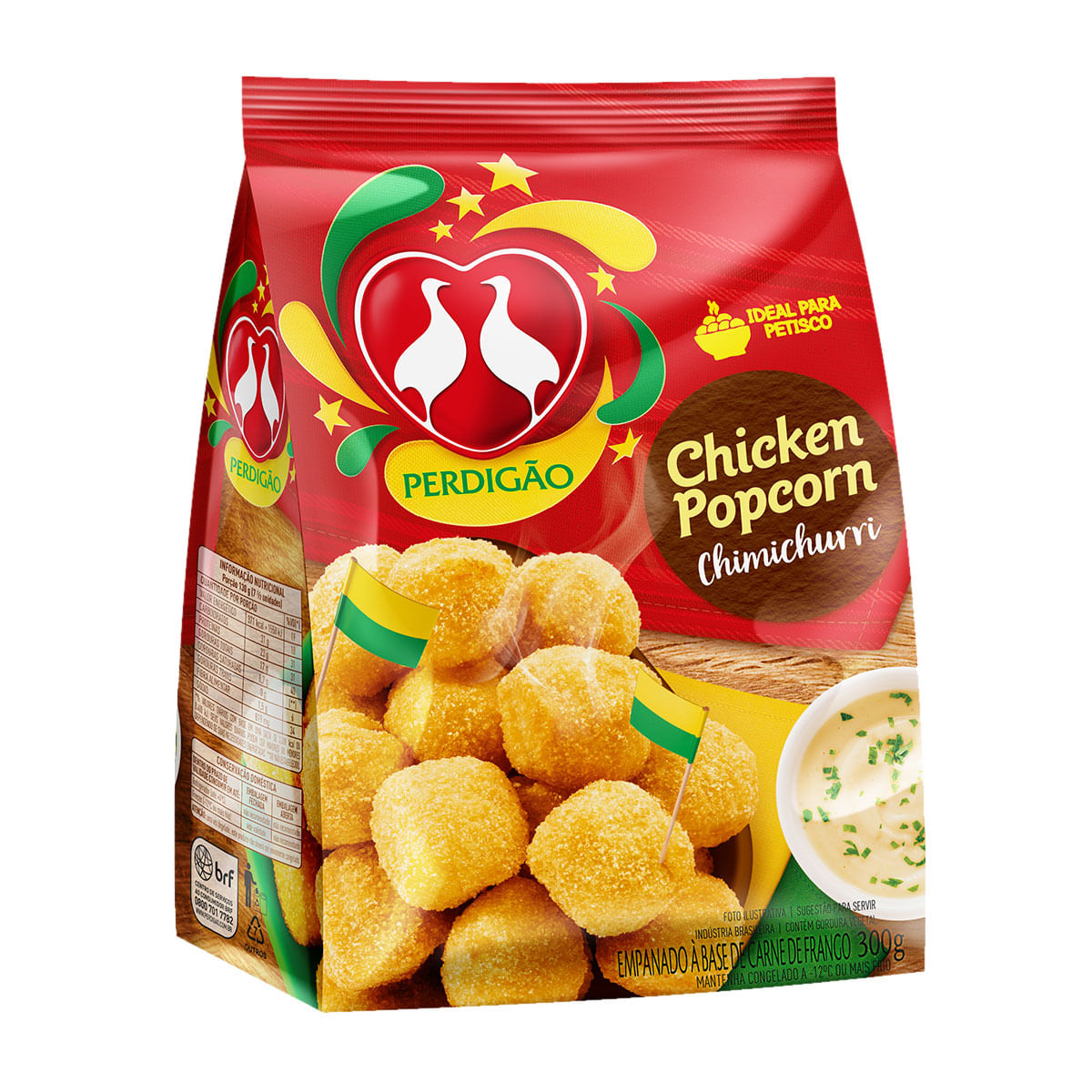 Empanado de Frango Perdigão Chicken Popcorn Chimichurri 300g