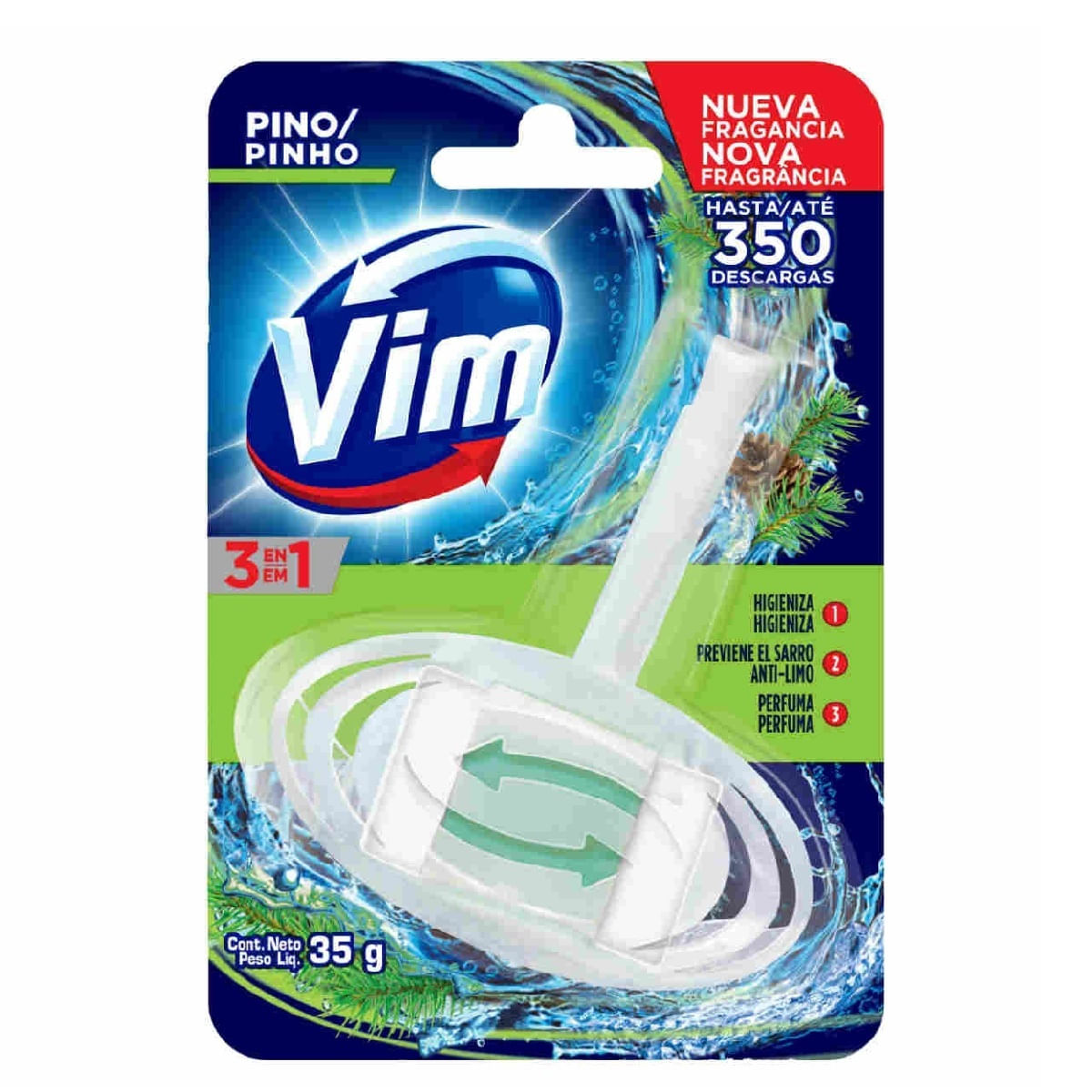 Detergente Sanitário Bloco Pinho Vim 35g