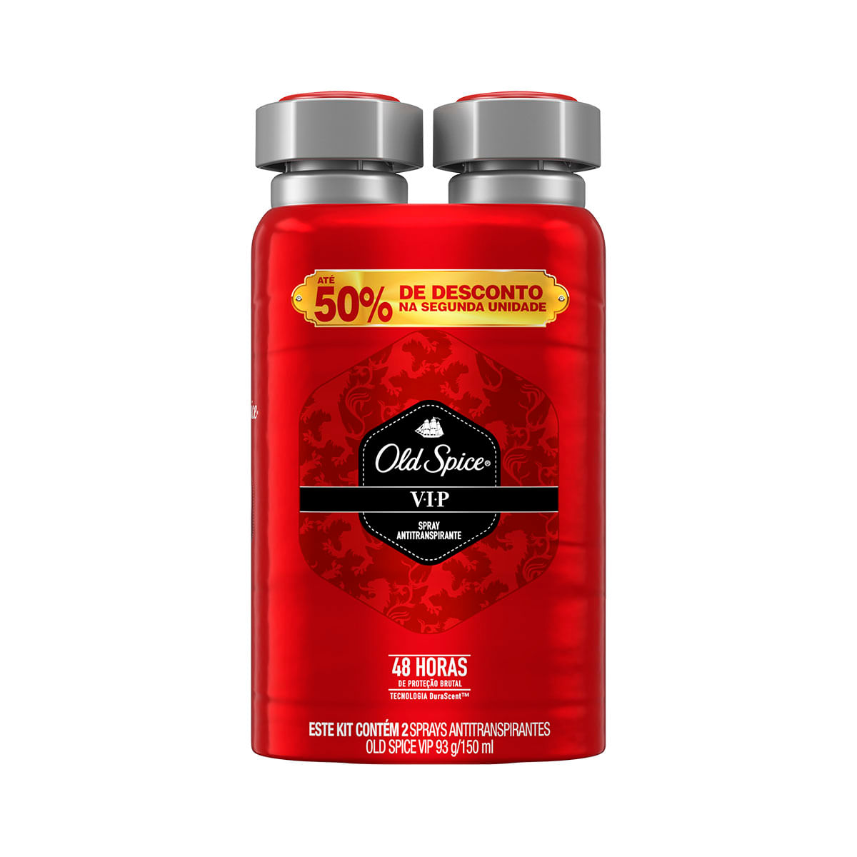Kit Desodorante Aerosol Old Spice V.I.P Masculino 150ml cada 2 Unidades