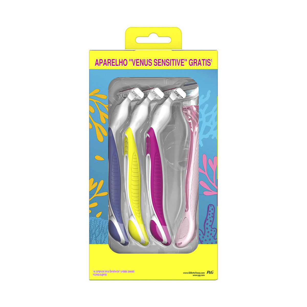 Aparelhos Descartáveis Gillette Venus Simply3 - 3 unidades + Aparelho Venus Sensitive