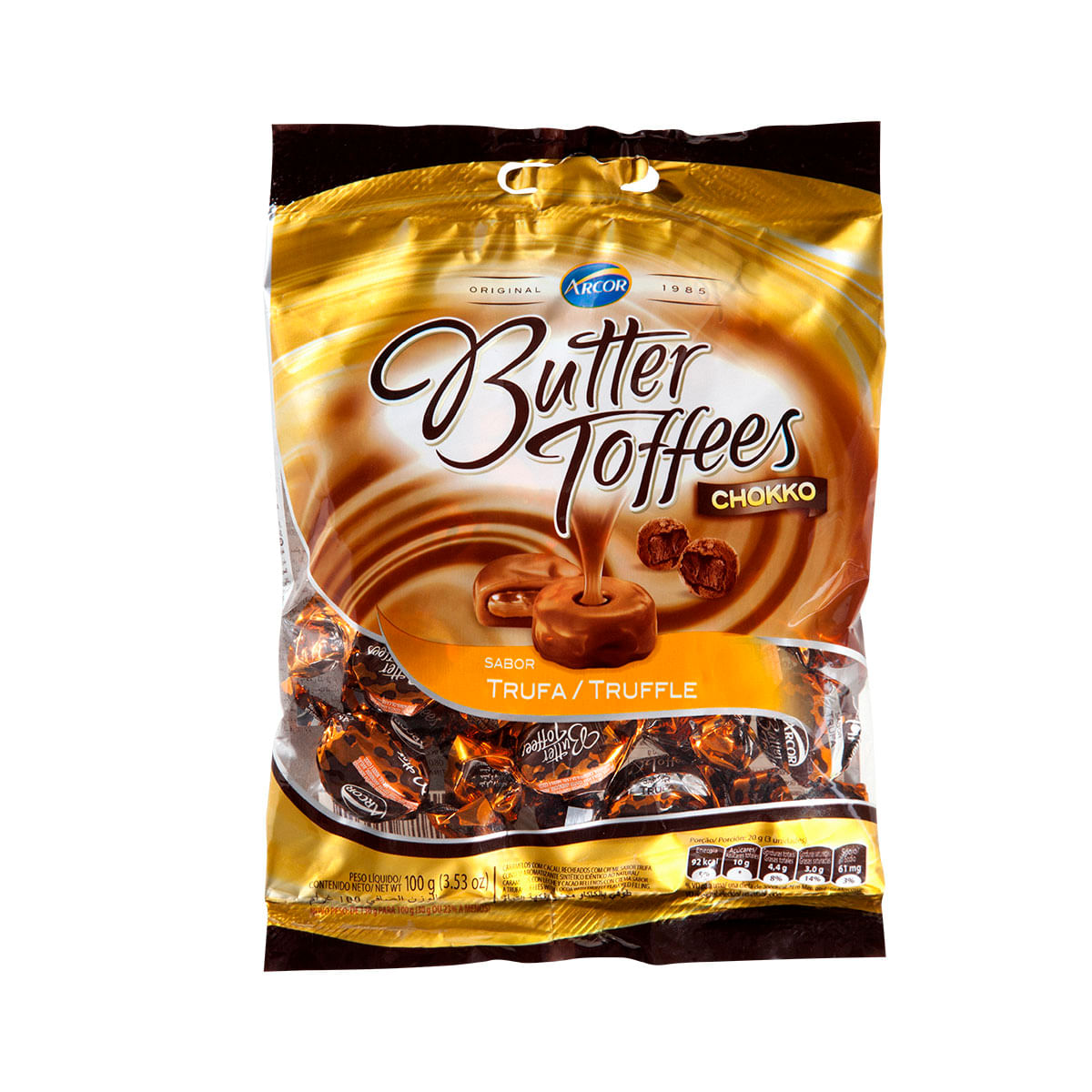 Bala recheada sabor trufa Butter Toffees - 100 g