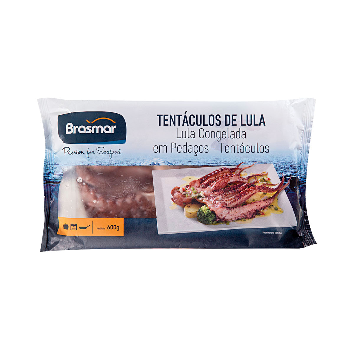 Lula Tentáculos Congelados Brasmar 600g