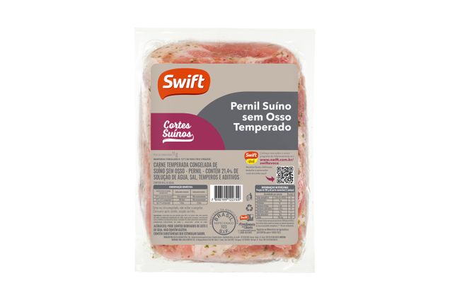Pernil Suíno Temperado sem Osso Congelado Swift 700g