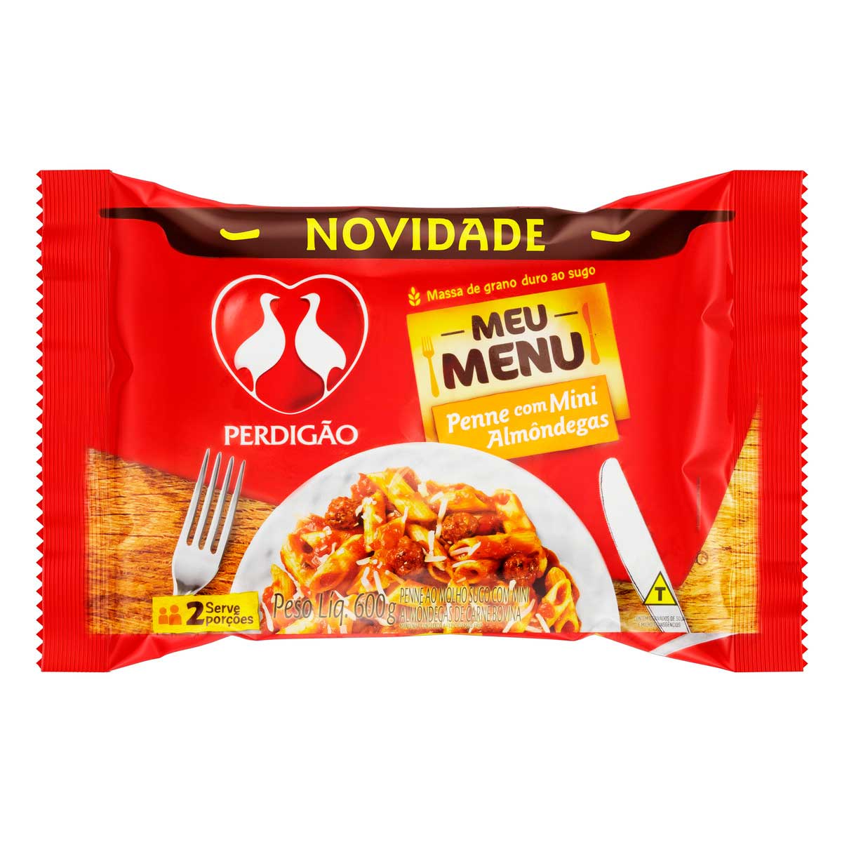 Penne com Mini Almôndegas Perdigão Meu Menu Pacote 600g