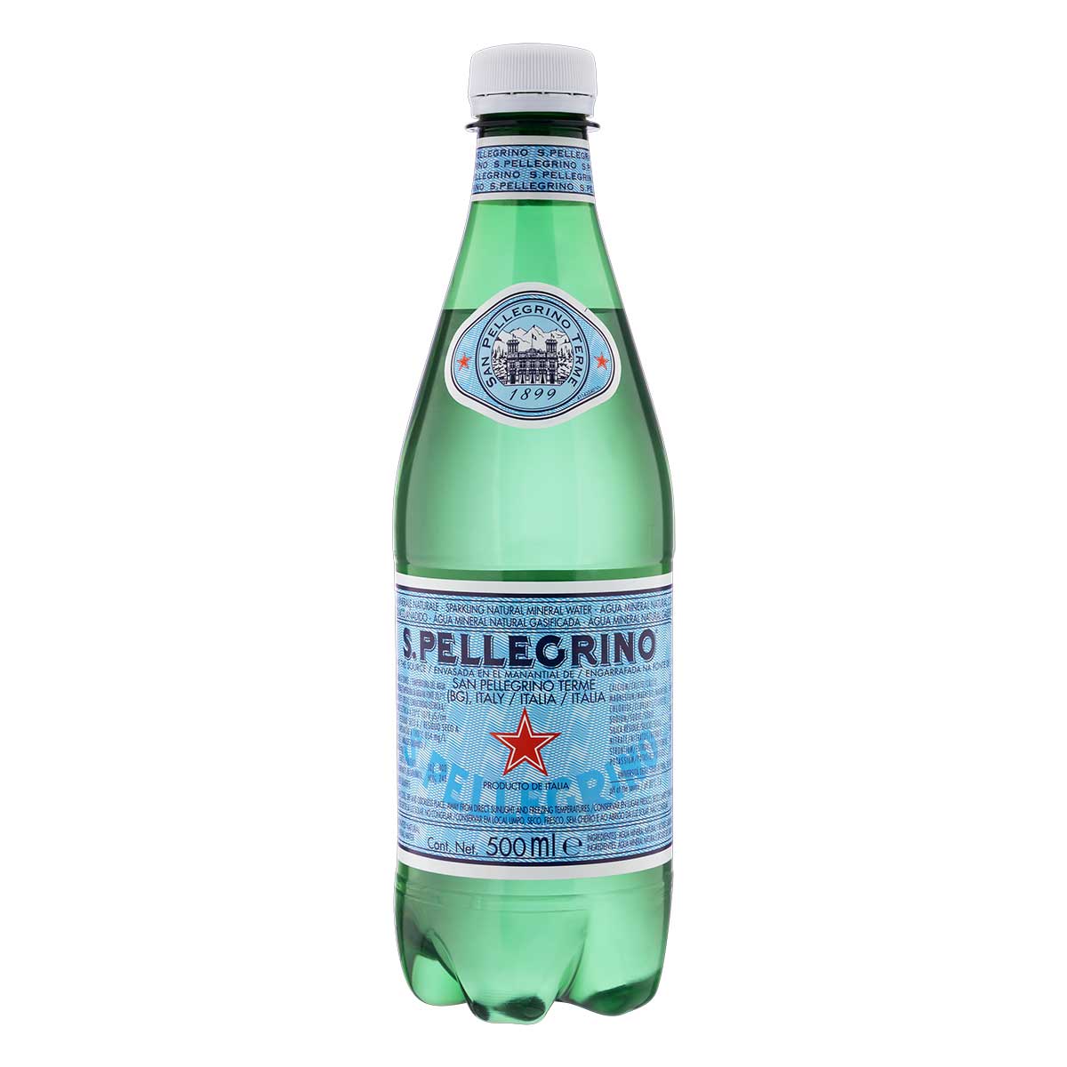 Água Mineral Natural com Gás S. Pellegrino Garrafa 500 ml