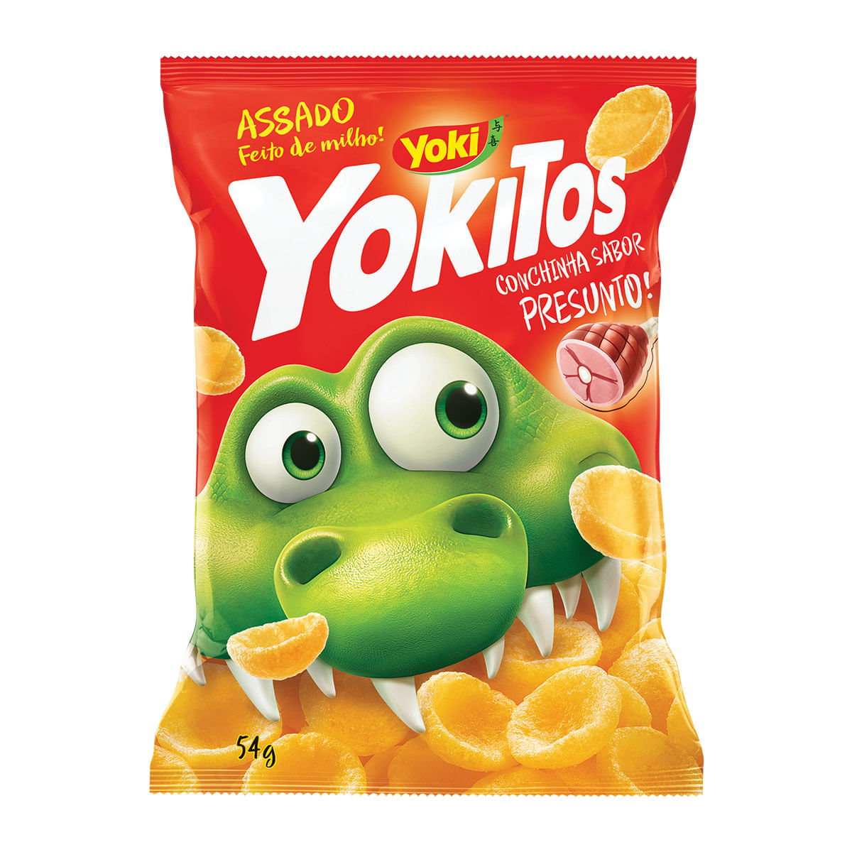 Salgadinho Yokitos Conchinha Sabor Presunto 54g