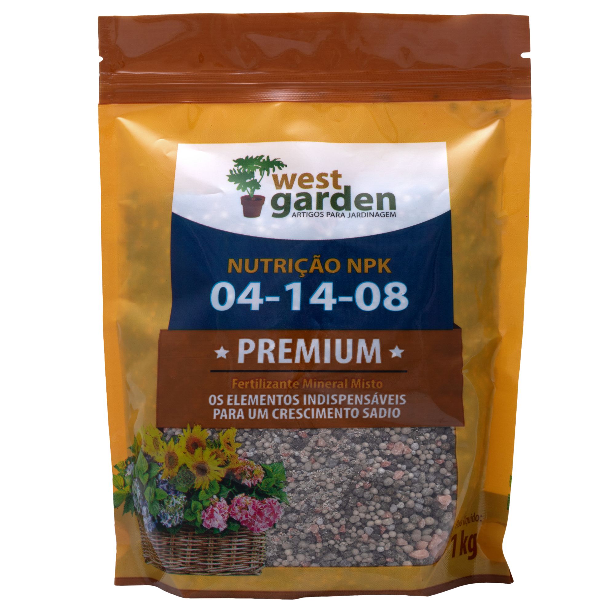 Adubo Granulado 04 14 08 Premium West Garden 01 Kg