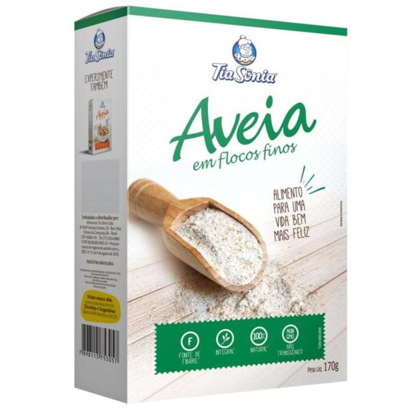 Aveia em Flocos Fino Tia Sônia 170g