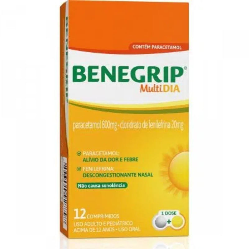 Benegrip Multi Dia Com 12 comprimidos