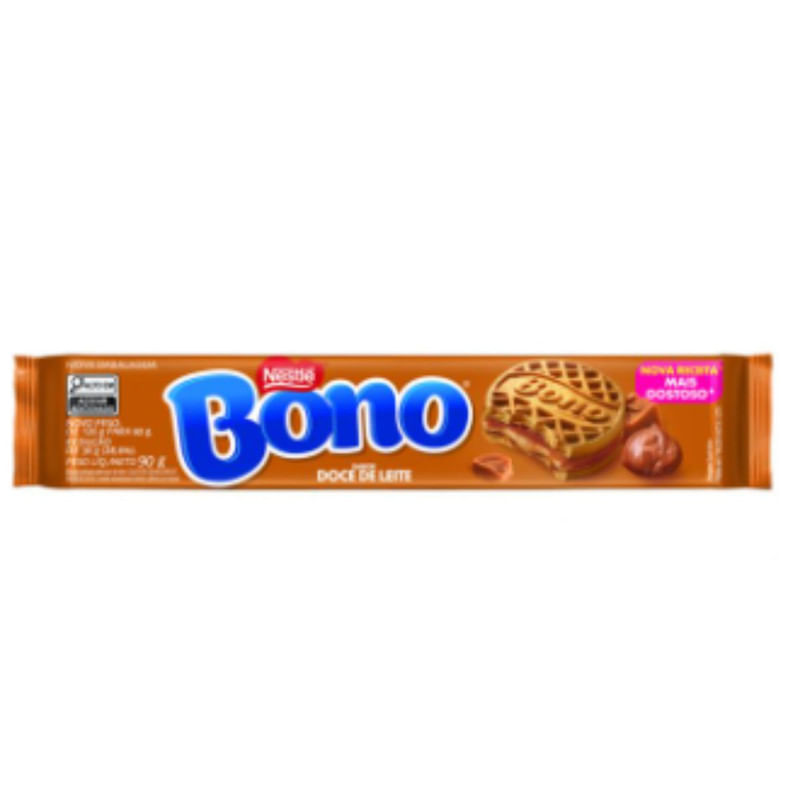 Biscoito Recheado Doce De Leite Bono 90g