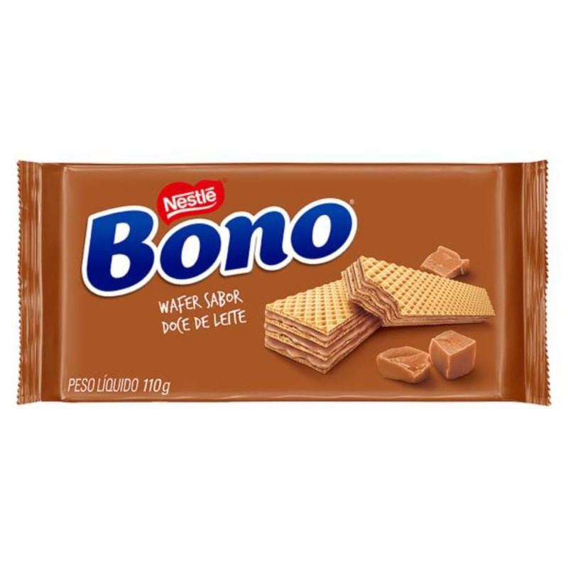 Biscoito Wafer Doce de Leite Bono Nestlé Pacote 110g