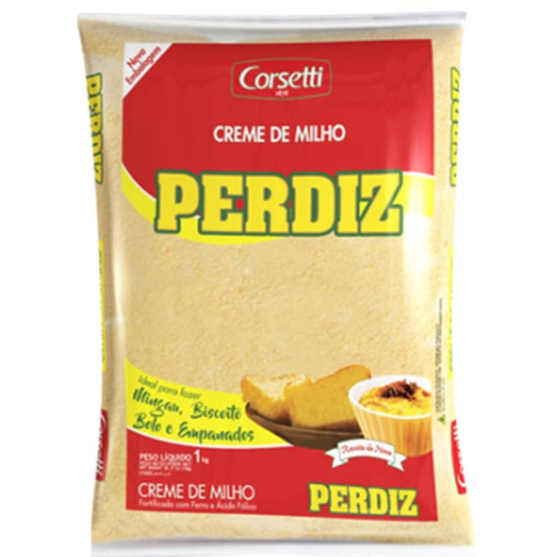 Creme de Milho Perdiz Corsetti Pacote 1Kg