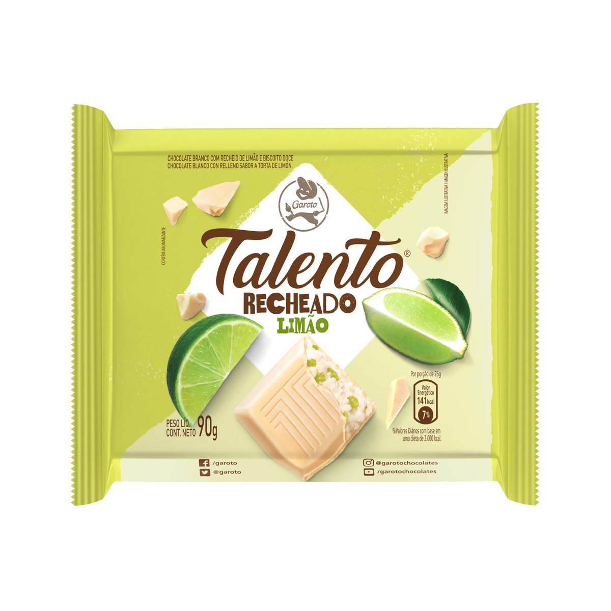 Chocolate Branco com Recheio de Limão Talento 90g