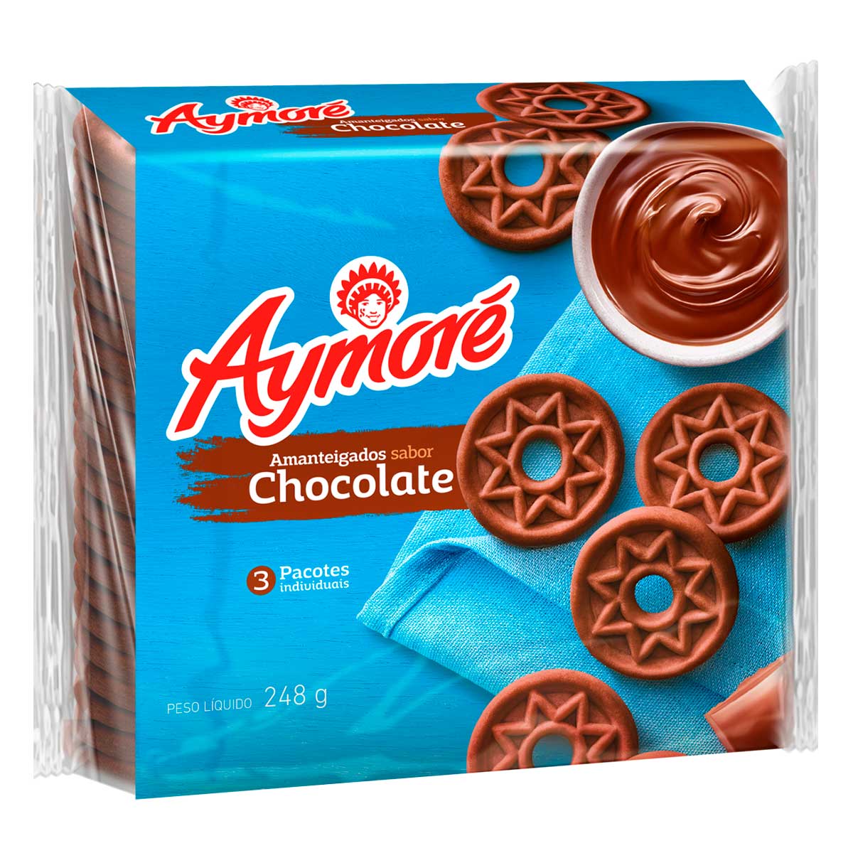 Biscoito Amanteigado Chocolate Aymoré 248g