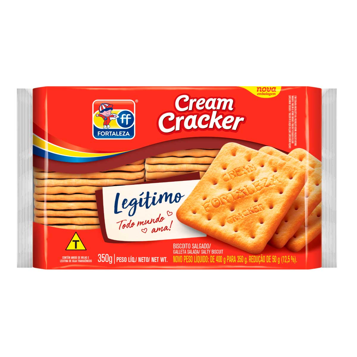 Biscoito Cream Cracker Fortaleza 350g