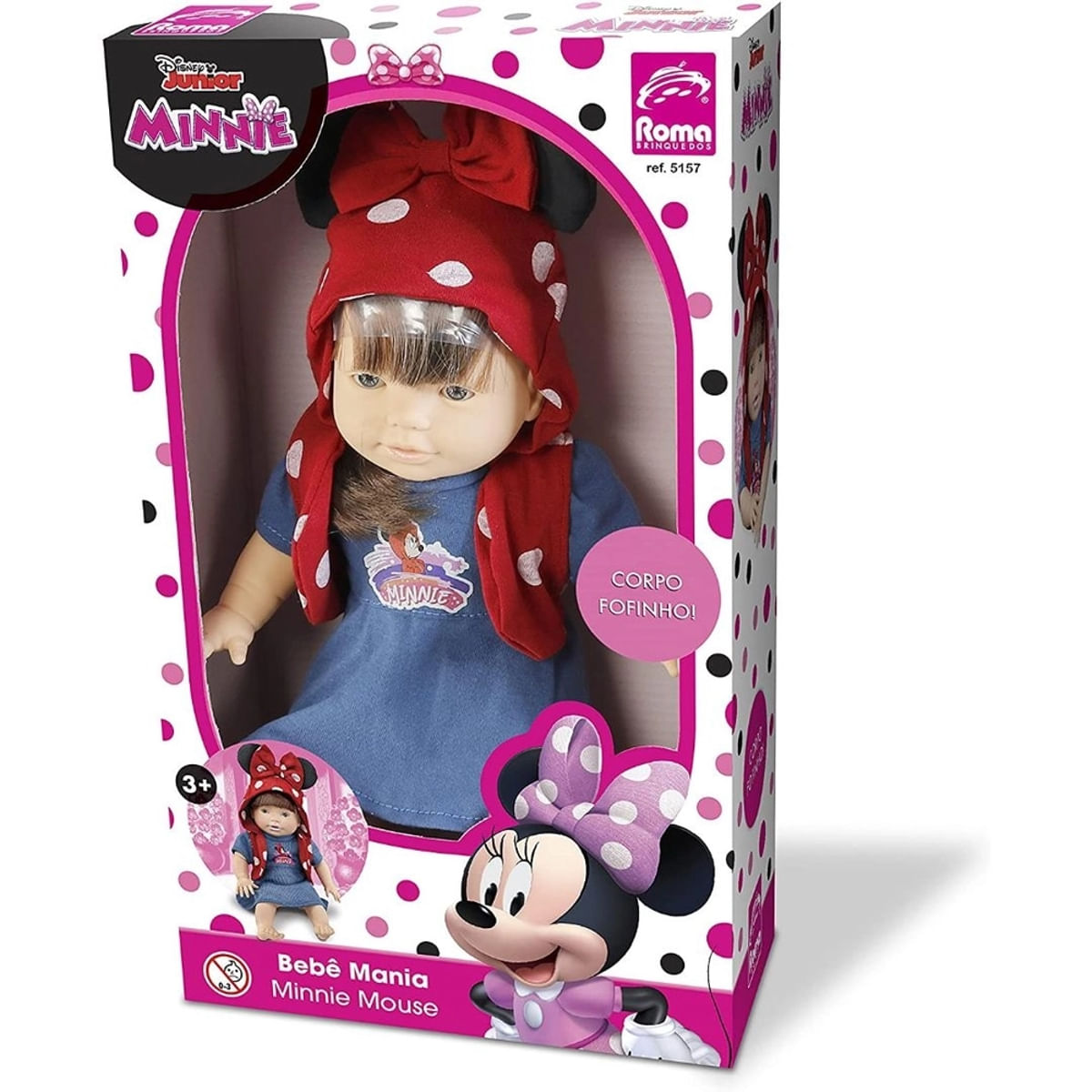 Boneca Minnie Bebê Manina Roma