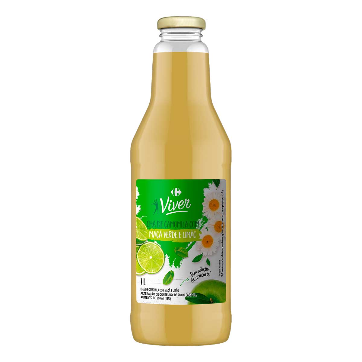 Chá de Camomila Sabor Maçã e Limão Carrefour Viver 1L