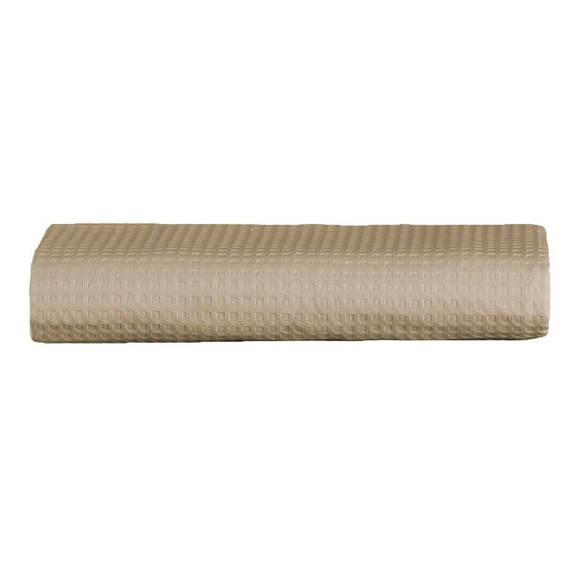 Colcha Solteiro 100% Algodão Cama Genova Teka Doris Bege 1,60 x 2,20 1 Peça