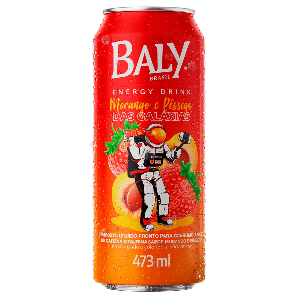 Energético De Morango e Pêssego Baly 473ml