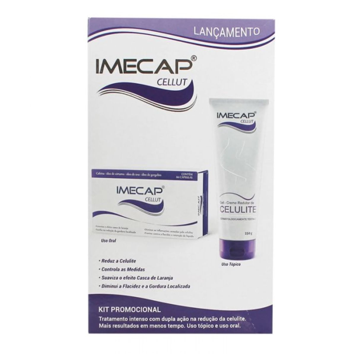 Kit Imecap Cellut Com Gel Creme 250gr + 60caps