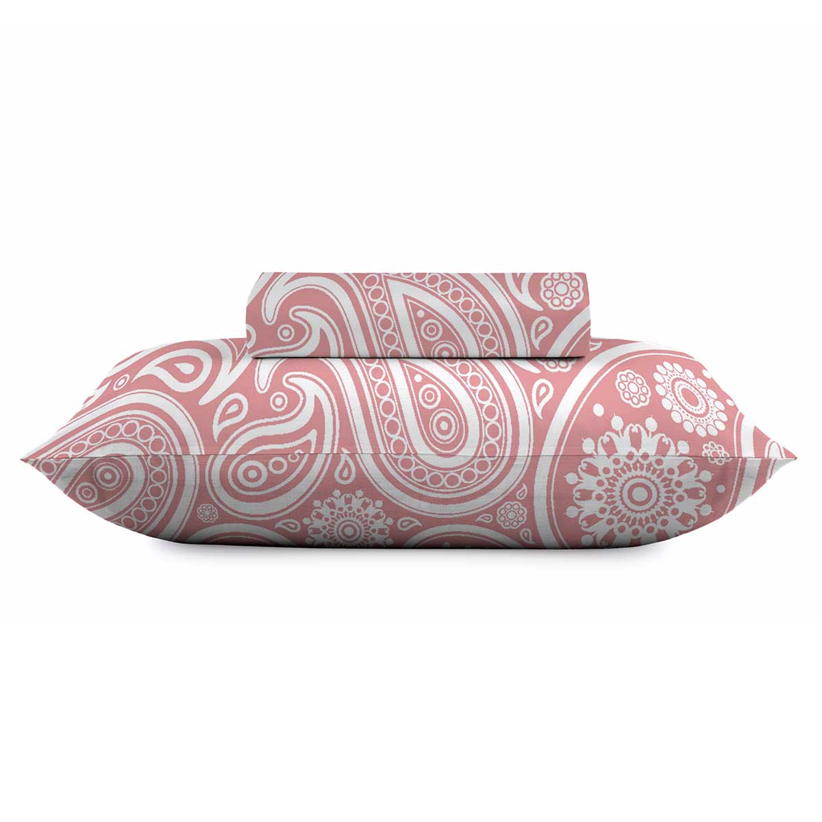 Jogo de Cama Microfibra 2 Peças Solteiro Listras Camesa Rosa