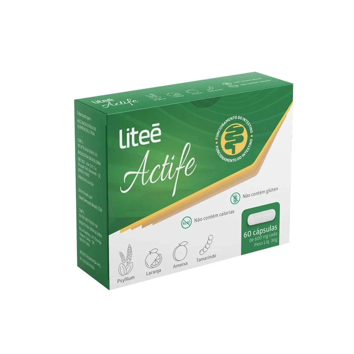 Regulador Intestinal Natural Actifé Liteé 60 Cápsulas