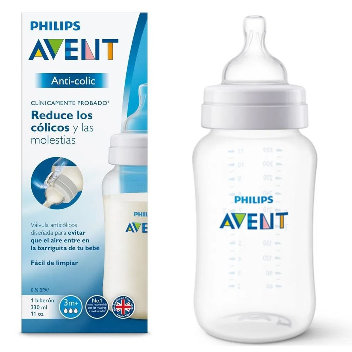 Mamadeira Avent Clássica Tranparente 330 Ml