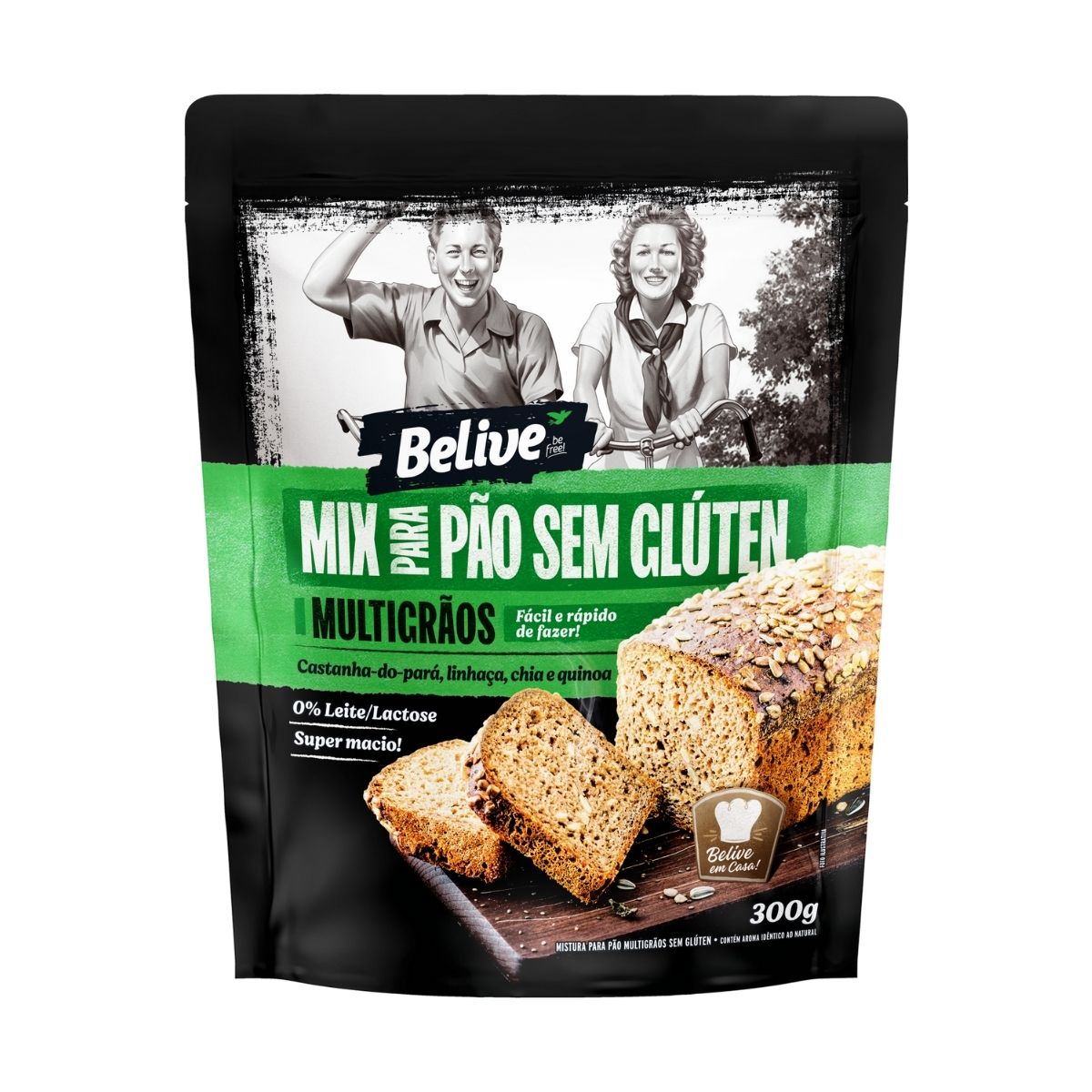 Mix para Pão sem Glúten Multigrãos Belive