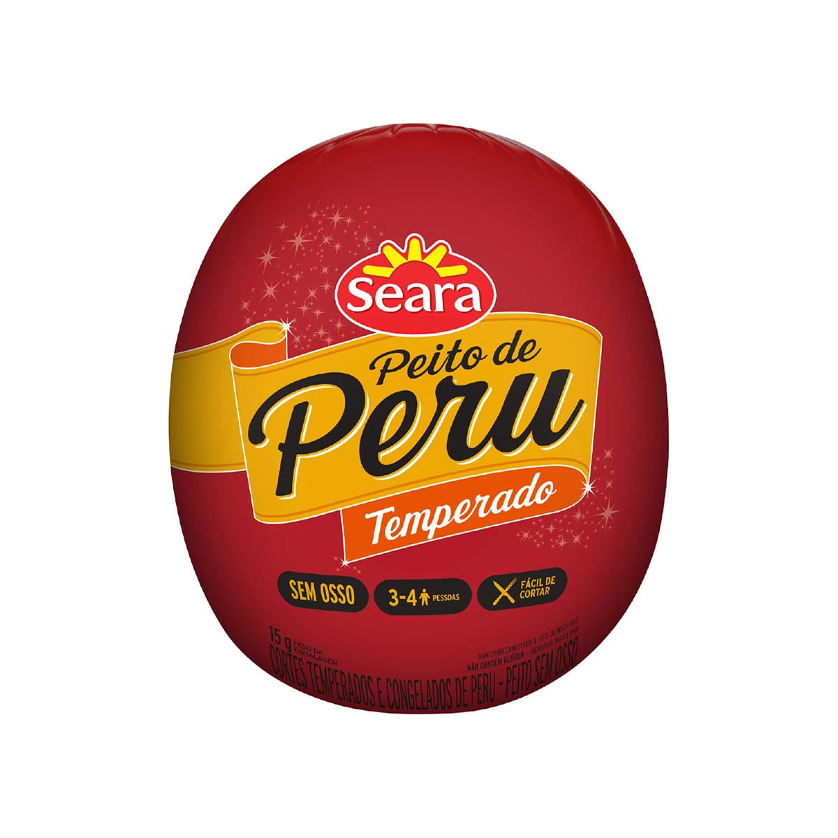 Peito de Peru Congelado Temperado Bolinha Seara 1 Kg