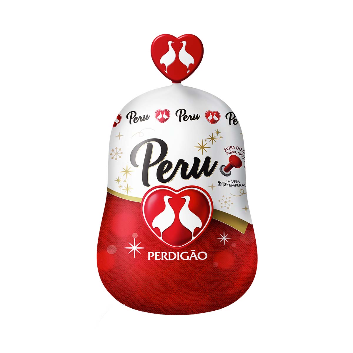 Peru Inteiro Temperado Perdigão 3,6 Kg