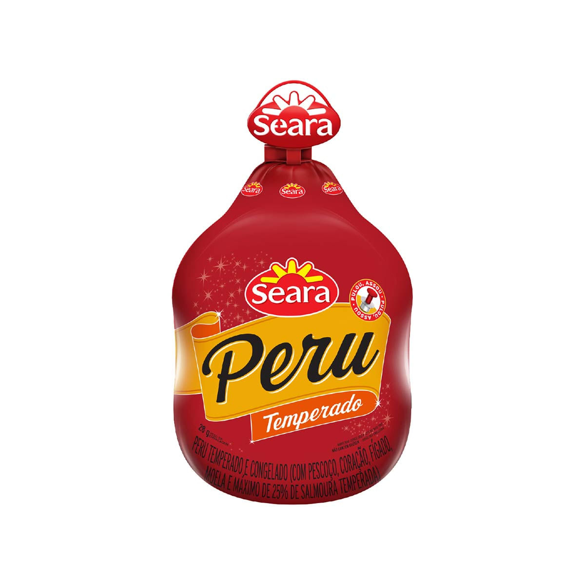 Peru Inteiro Temperado Seara 3,2Kg