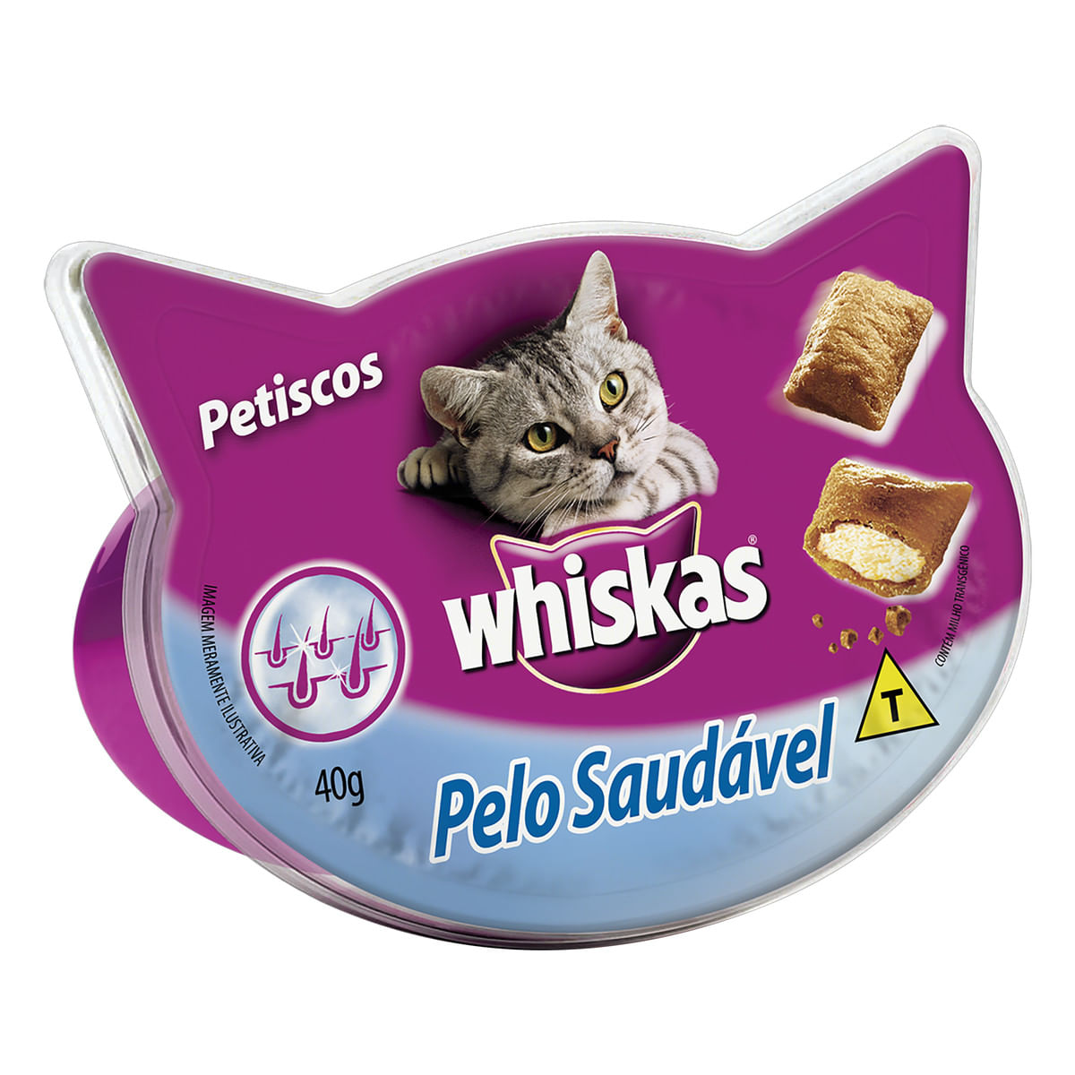 Petisco Whiskas Temptations Pelo Saudável para Gatos Adultos 40 g
