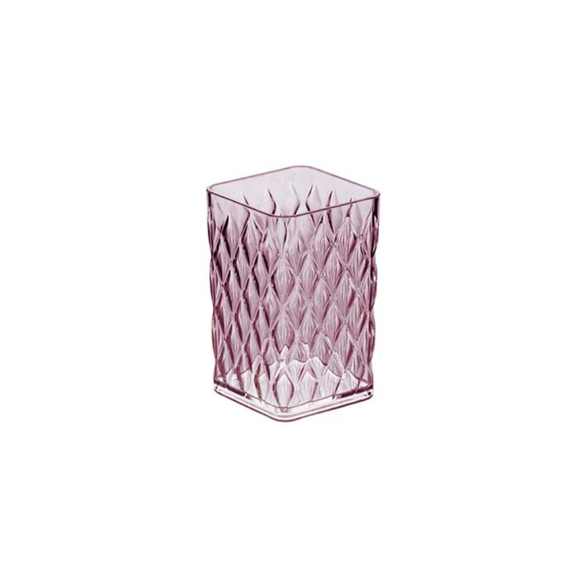 Porta Escova de Dente Plasutil Glamour Rosa