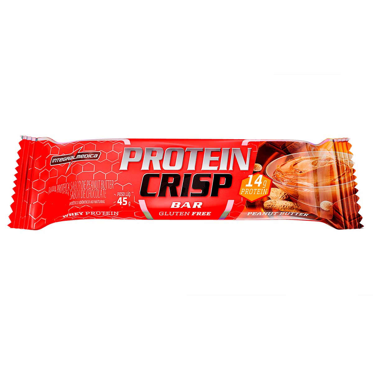 Barra de Proteína Protein Crisp Peanut Butter Integralmedica 45g