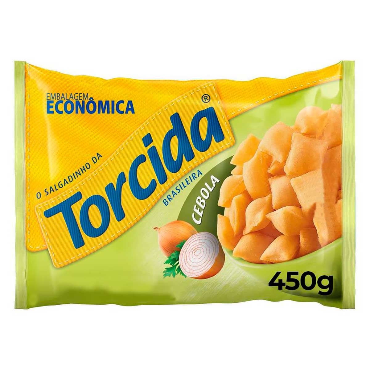 Salgadinho de Trigo Cebola Torcida Embalagem Econômica 450g