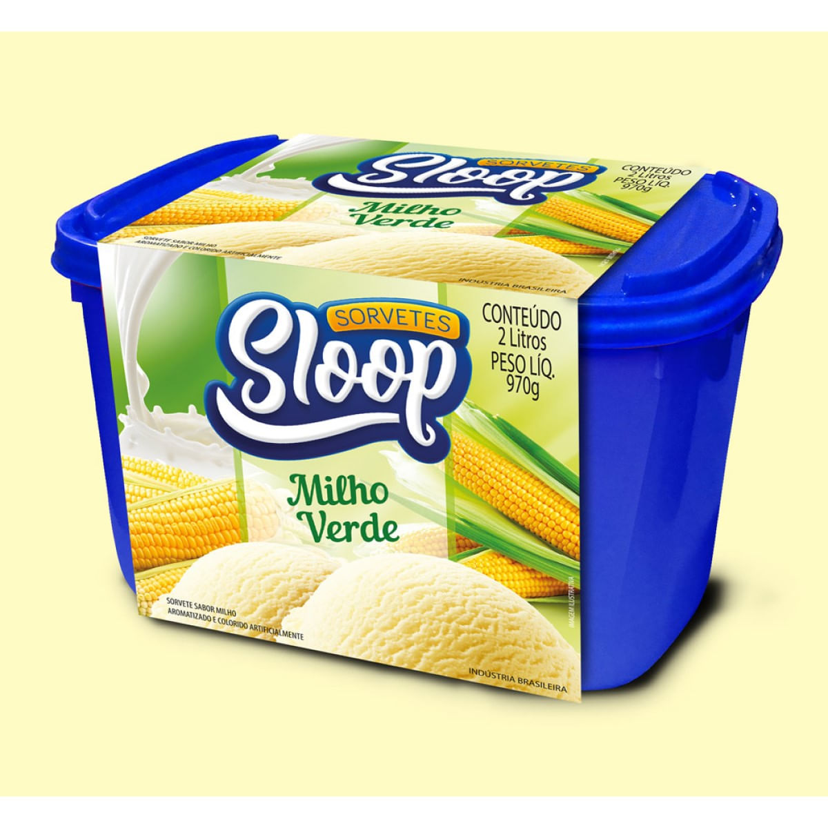 Sorvete Milho Verde Sloop 2 Litros