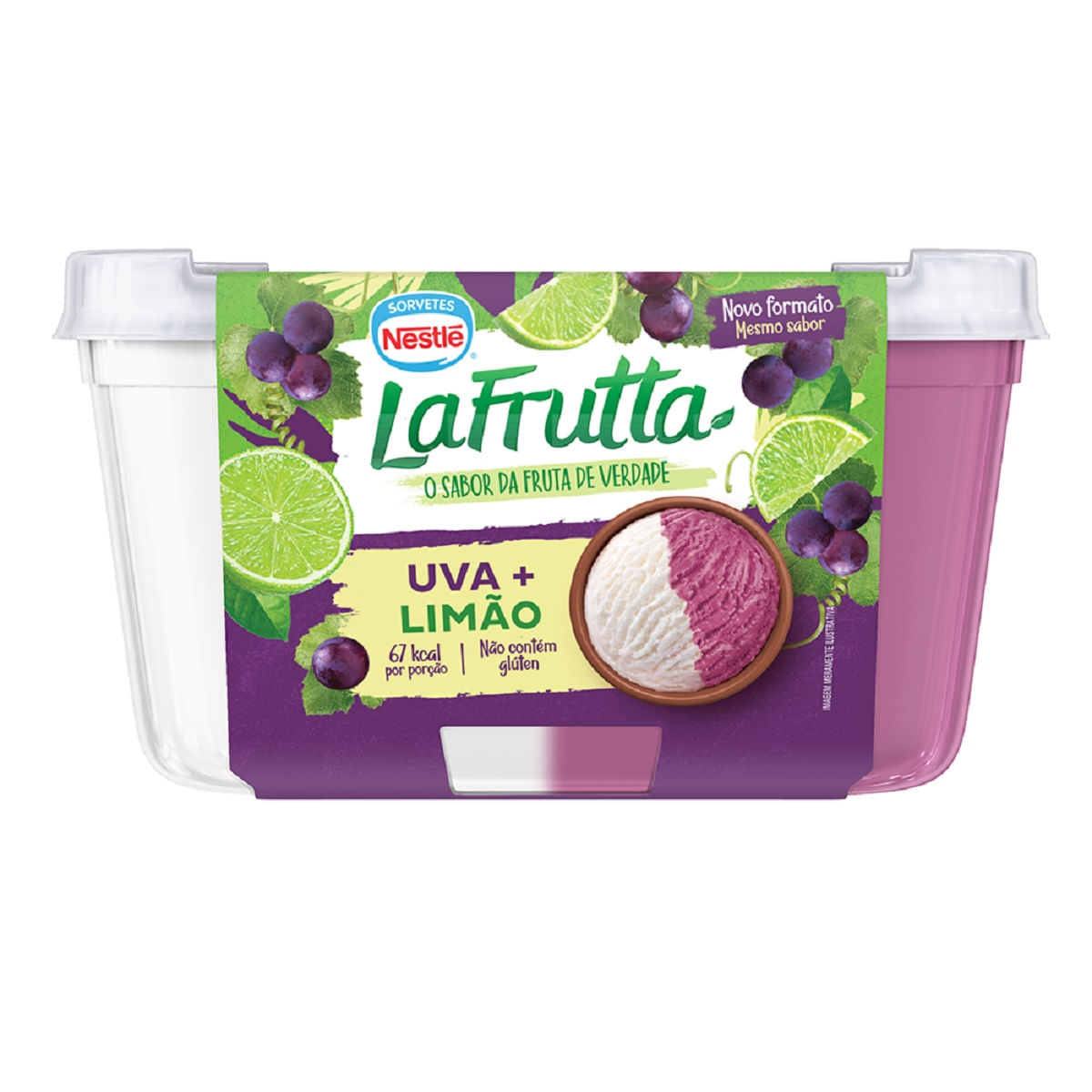 Sorvete de Uva e Limão La Frutta Nestlé 1 Litro