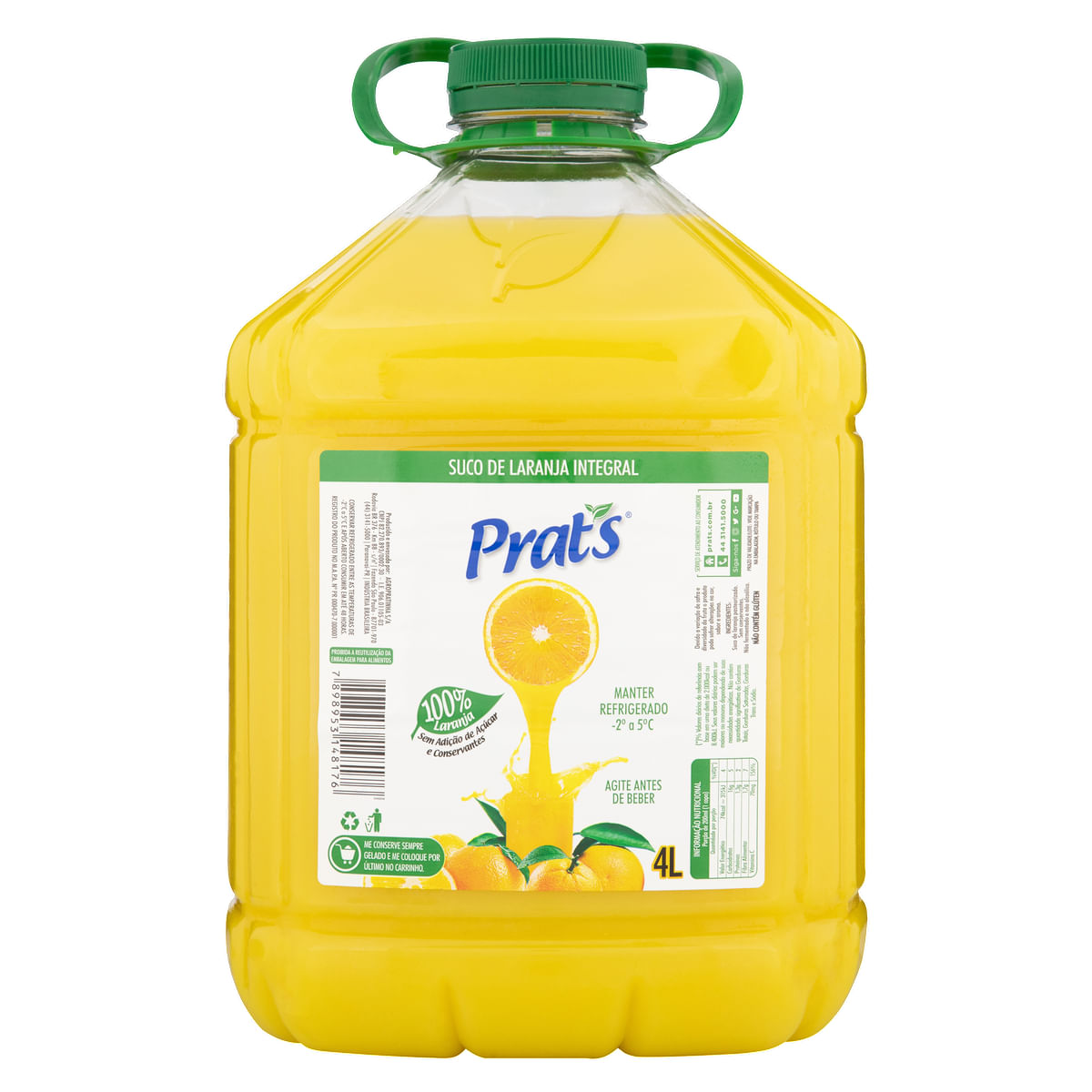 Suco Integral Laranja Prats 4 L