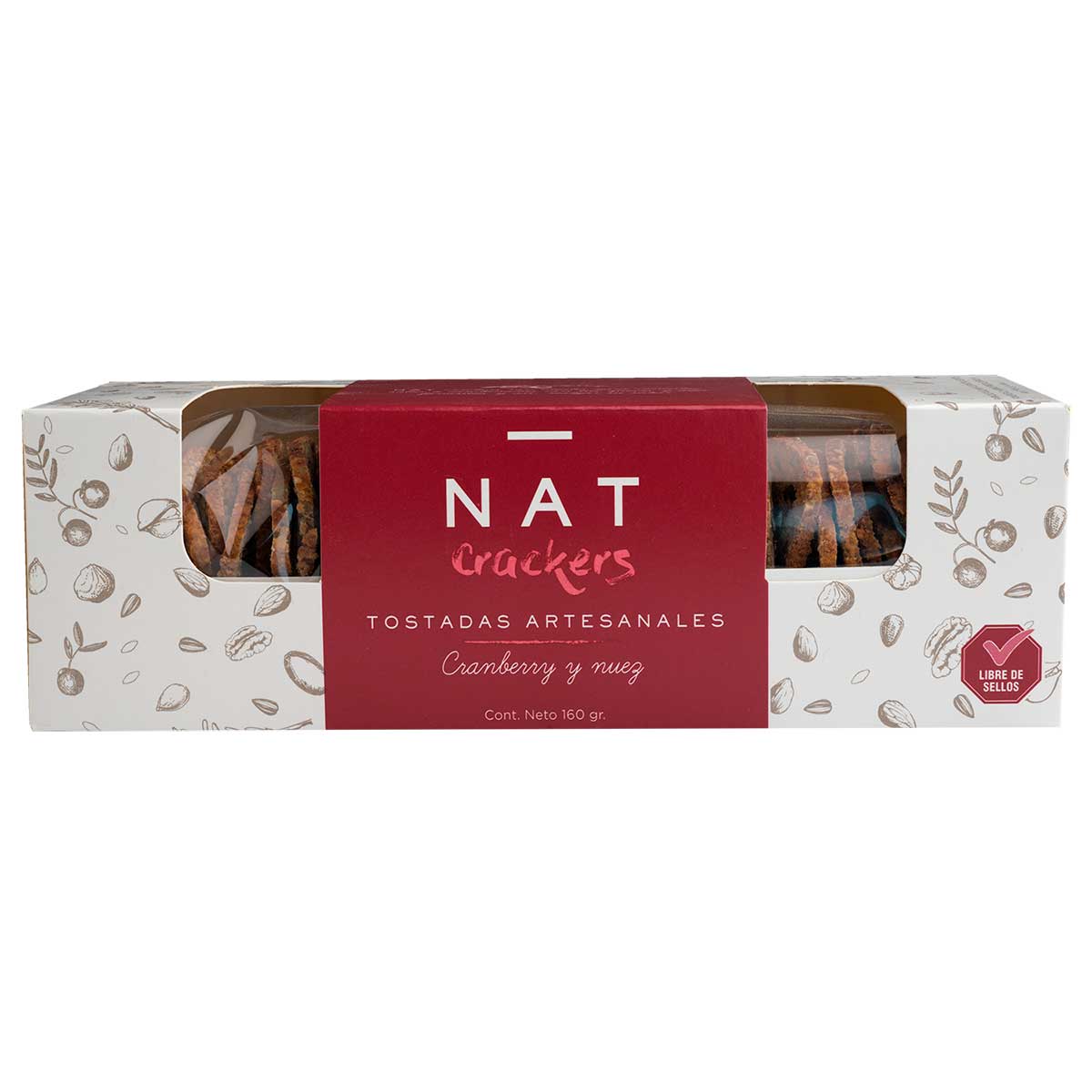 Torrada Cranberry e Nozes Nat Crackers 160g