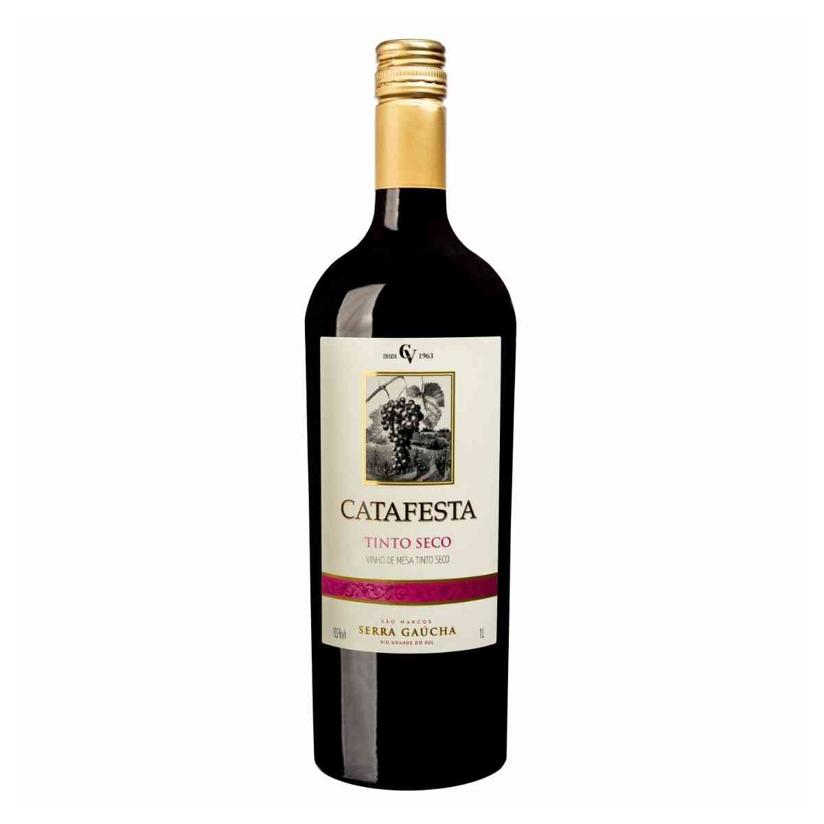 Vinho de Mesa Tinto Seco Tradicional Catafesta 1L